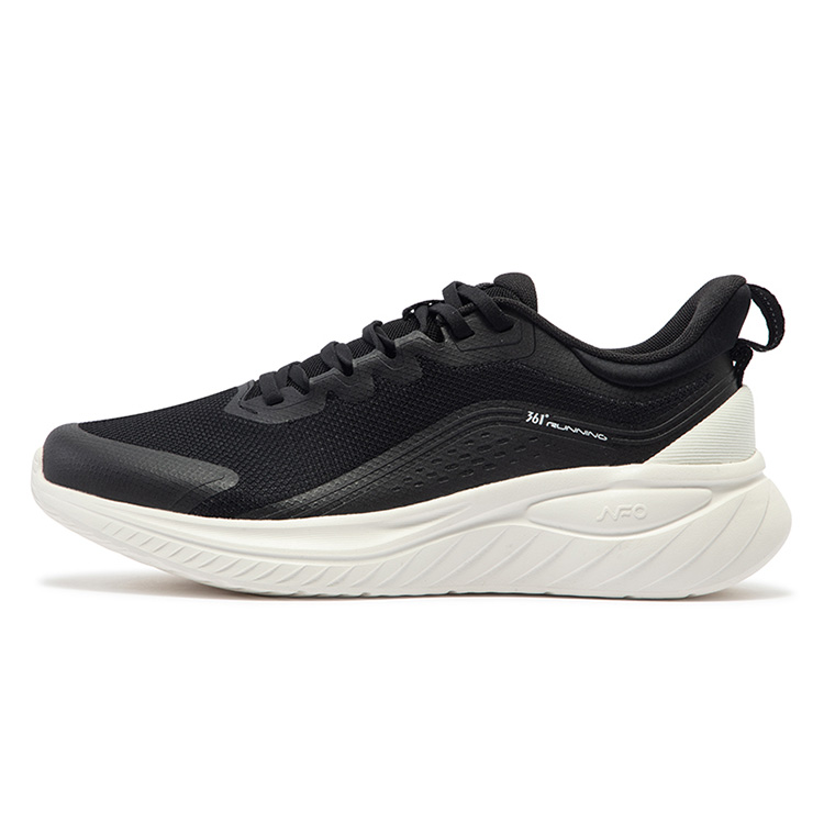 361° Slip Resistant Abrasion Resistant Low top Running Shoes Men’s Black White