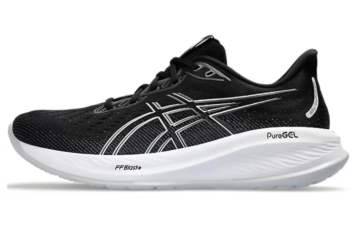 ASICS Low top Running Shoes Men's Black White