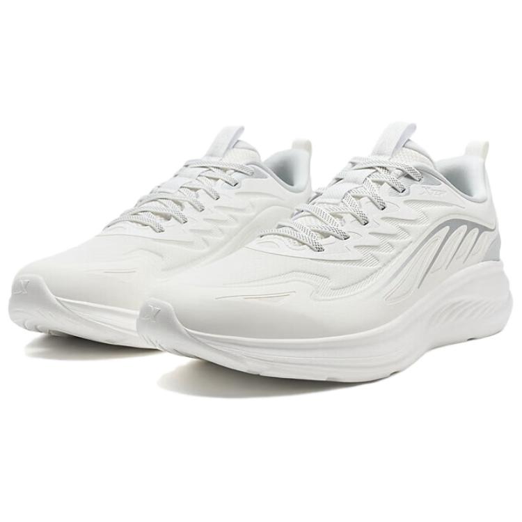 XTEP Cushioning Coverage Low top Casual Running Shoes Men’s Sail White Lunar Stone Gray