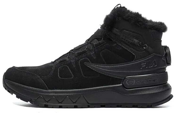 FILA LYNX TERRAIN BOA Fabric High top Running Shoes Women's Black