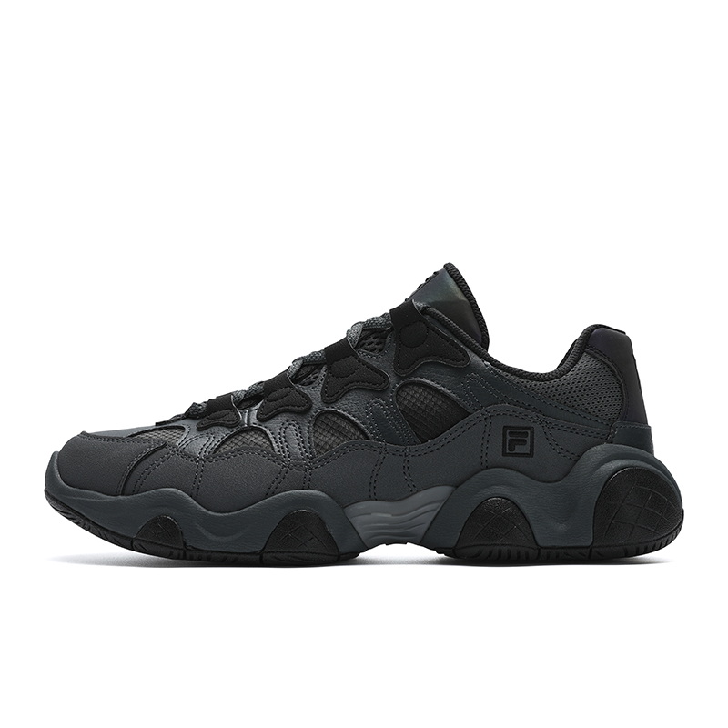 FILA Breathable Balance Rebound Low top Running Shoes Men’s Shadow Black Gray/Black