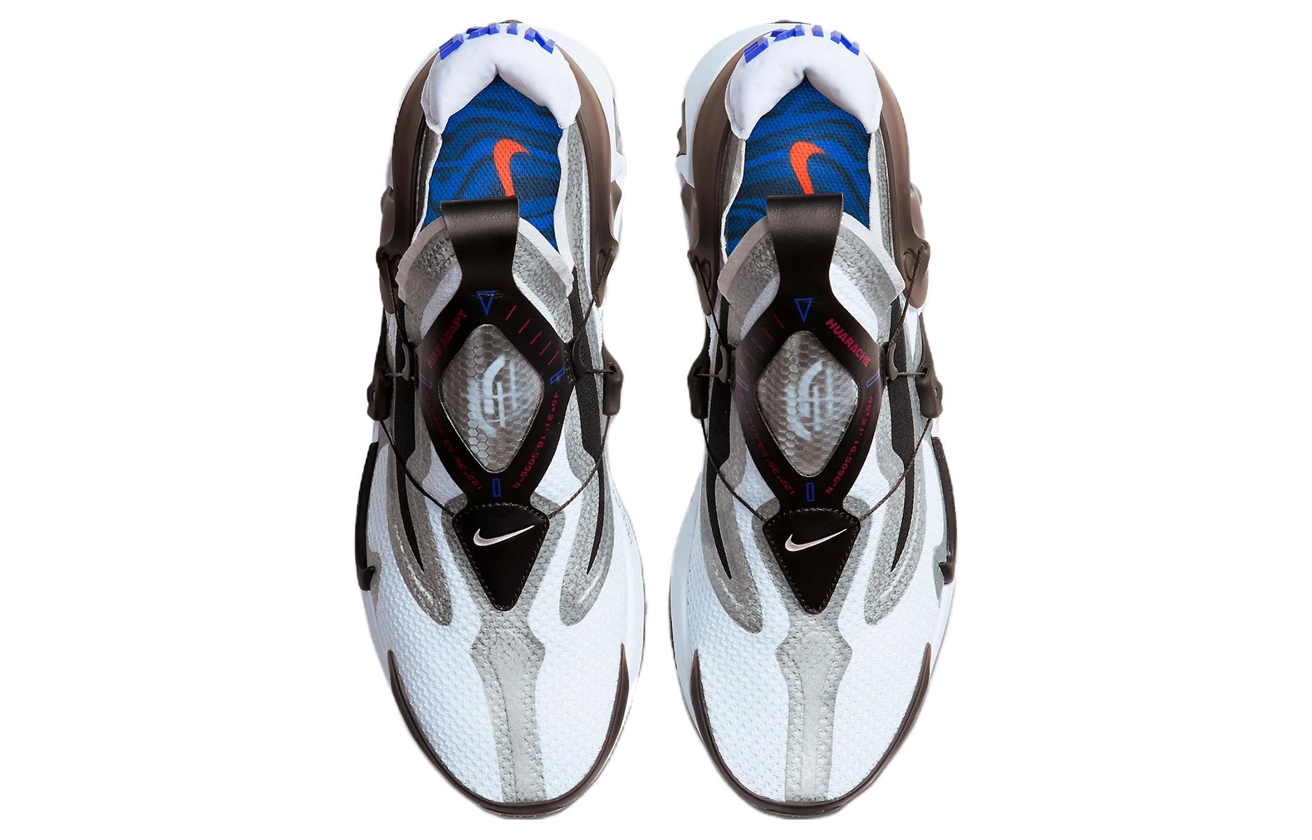 Мужские кроссовки Nike Hyper Adapt (бело-черные) — фото 4