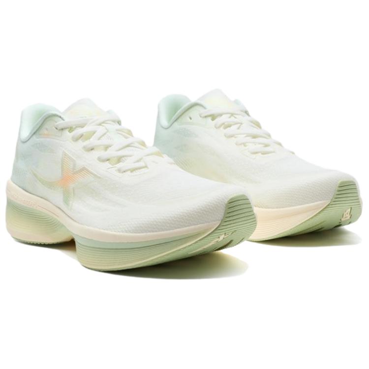 XTEP Cushioning Slip Resistant Abrasion Resistant Low top Casual Sprint Running Shoes Women’s White Green