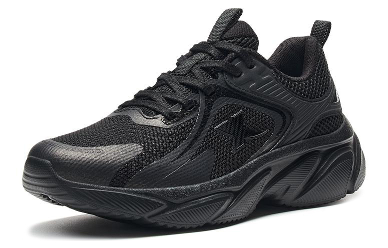 XTEP Versatile Cushioning Slip Resistant Abrasion Resistant Breathable Low top Running Shoes Women’s Black