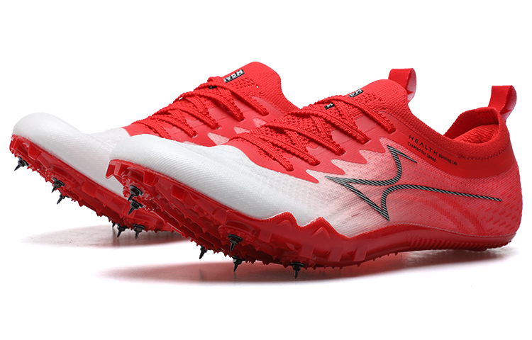 HEALTH 1200 Carbon Plate Sprint Racing Running Shoes Unisex White Red
