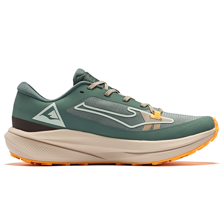 Erke Cushioning Slip Resistant Breathable Low top Running Shoes Men’s Pine Frost Green Dark Sandalwood