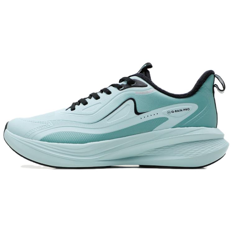 QIAODAN Speed Fleece Lined Thermal Slip Resistant Abrasion Resistant Low top Casual Running Shoes Men’s Blue Green