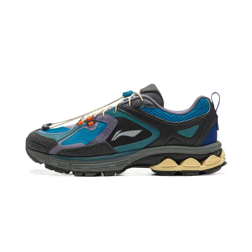Li Ning Fuyao 2.0 Trail V2 Slip Resistant Abrasion Resistant Low top Running Shoes Men's Gray Blue