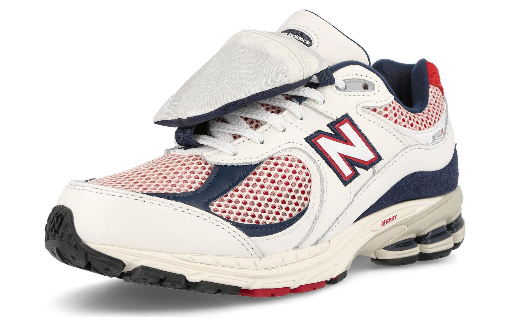 Унисекс кроссовки New Balance 2002R (белый / красный / синий) — фото 3