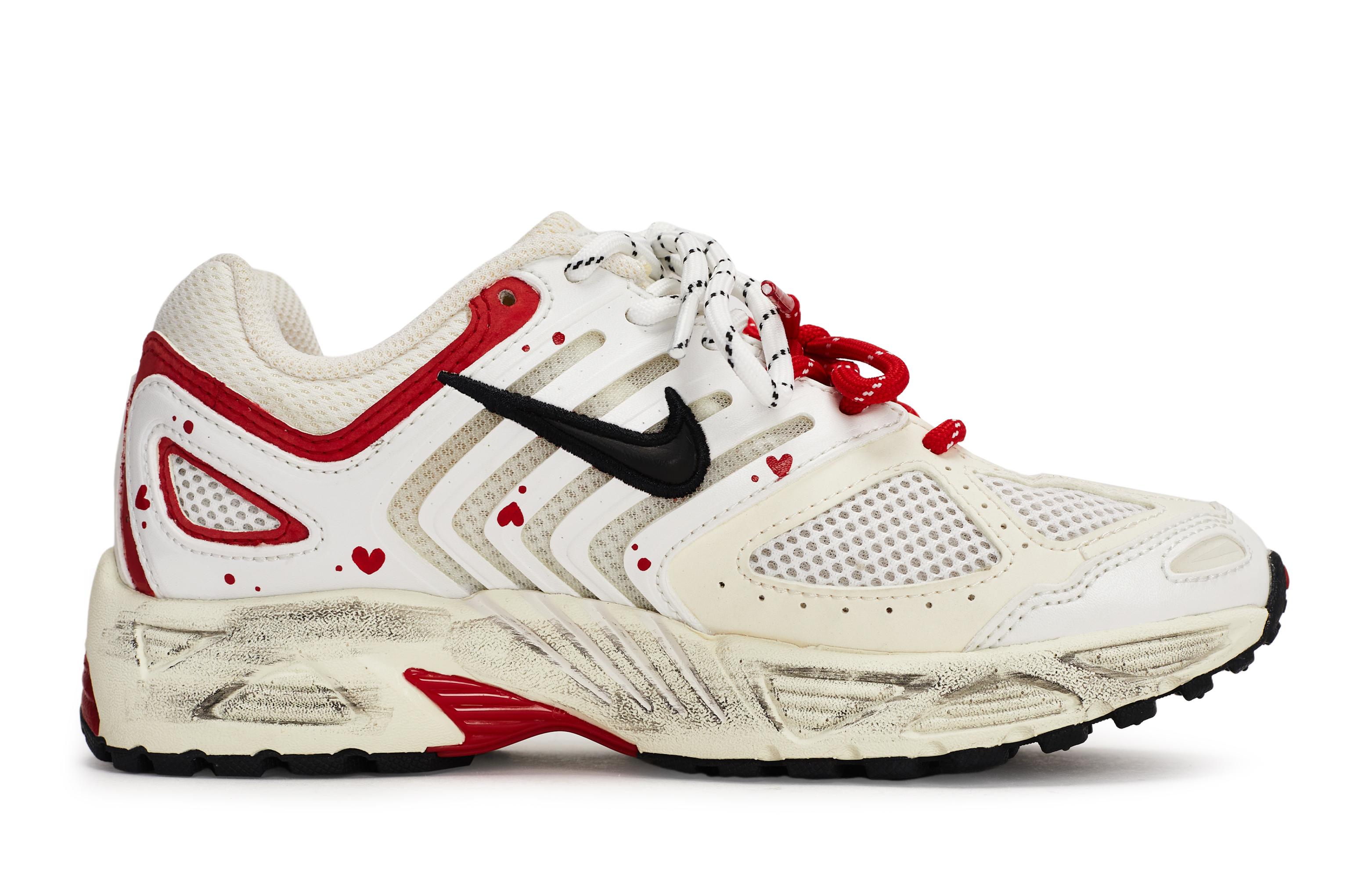 Nike Air Pegasus 2K5 Cushioning Low top Running Shoes Women’s Black White Red