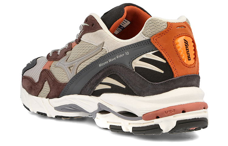 Мужские кроссовки Mizuno Rider 10 (серо-черные) — Серый / чёрный — фото 4