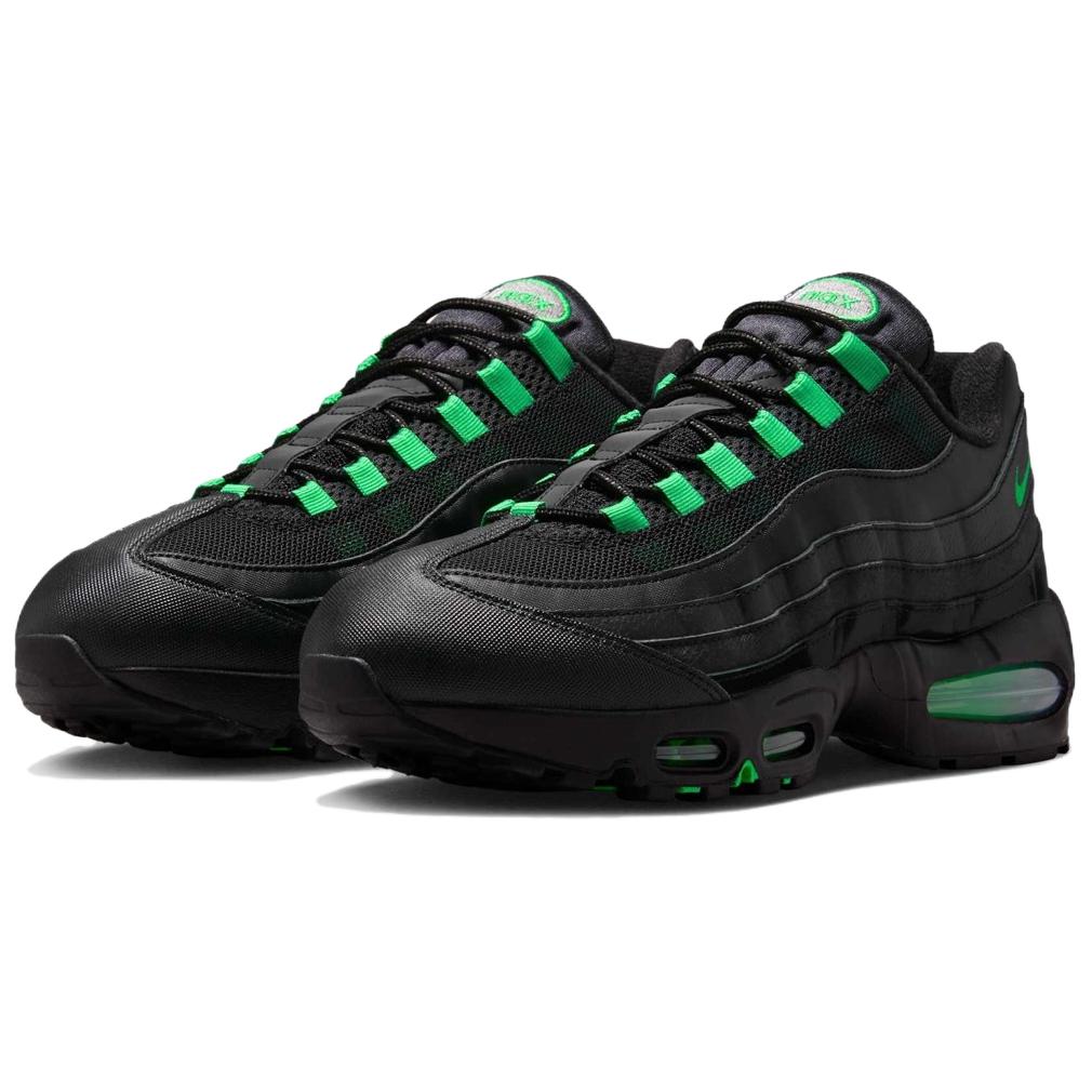 Nike Air Max 95 Abrasion Resistant Abrasion Resistant Low top Casual Running Shoes Men’s Black Green