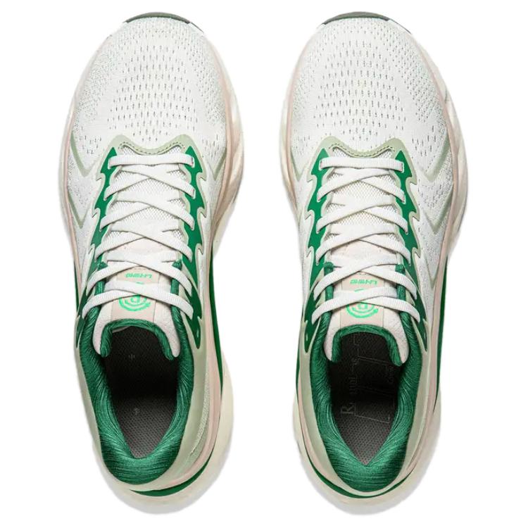 Li Ning Cushioning, Wear Resistant Low top Casual Running Shoes Men’s White Green