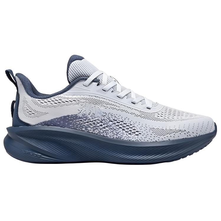 361° Cushioning Breathable Lightweight Low top Long Distance Running Shoes Men’s Cloud Peak Gray Nostalgic Blue