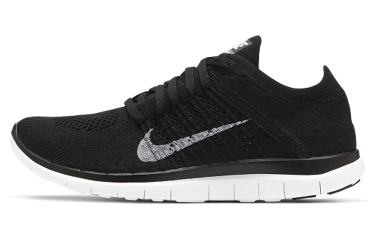 Женские кроссовки Nike Nike Free RN 4.0 Flyknit (черно-белые)