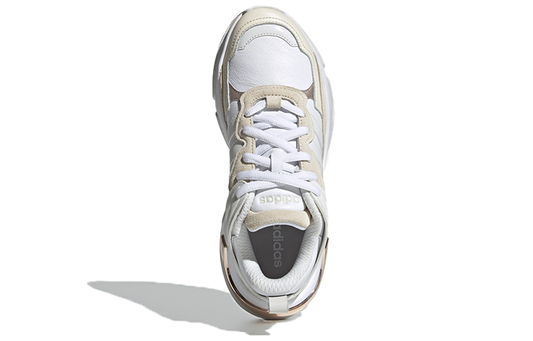 Женские кроссовки adidas neo Boujirun (бело-желтые) — фото 5