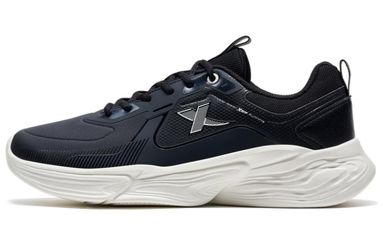 XTEP Comfortable Lightweight, Rebound, And Breathable Low top Running Shoes Men’s Black White