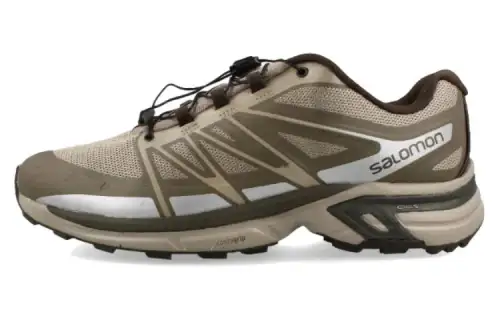 SALOMON XT Wings Comfortable Cushioning Slip Resistant Low top Running Shoes Men's Brown Silver
