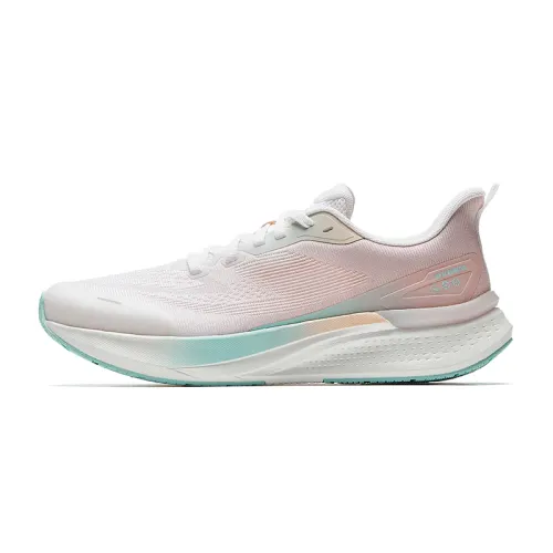 Anta Slip Resistant Abrasion Resistant Low top Casual Running Shoes Women's White Pink