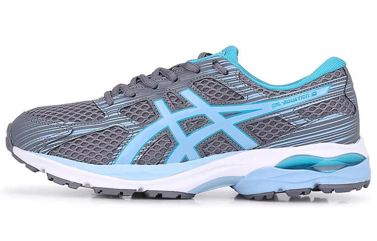 Asics Gel Equation Breathable Low top Running Shoes Women's Gray Blue