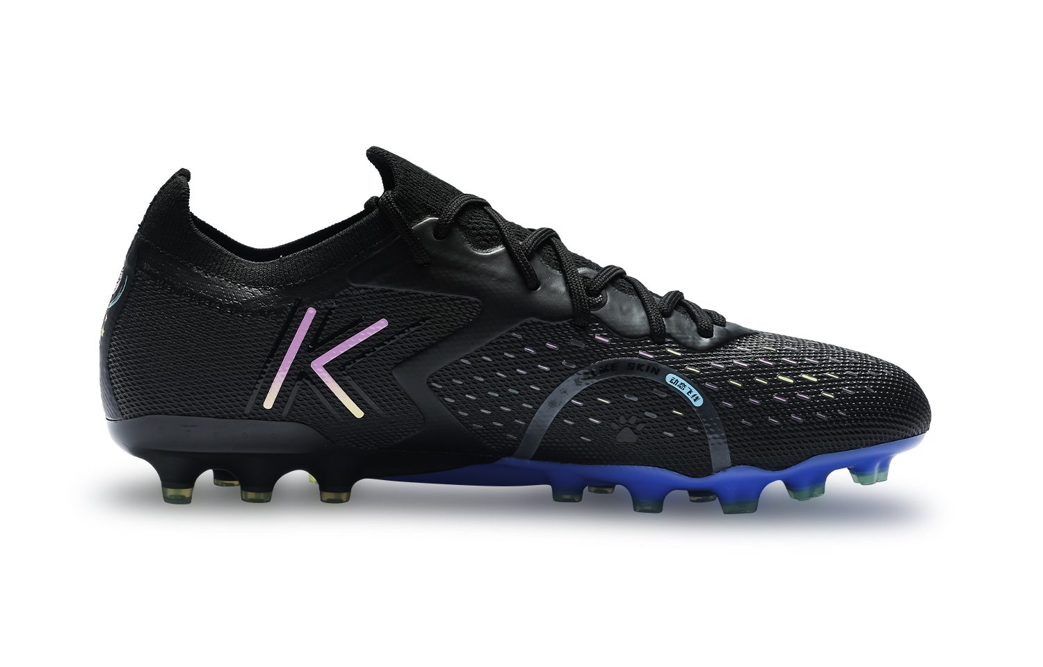 KELME Quick Spark 5.0 MG Multi Ground Artificial Turf Cushioning Abrasion Resistant Rebound Soccer Shoes Men’s Black