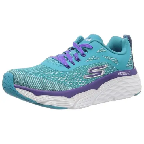 Skechers Max Cushioning Running Shoes Women's Low Top Sky Blue