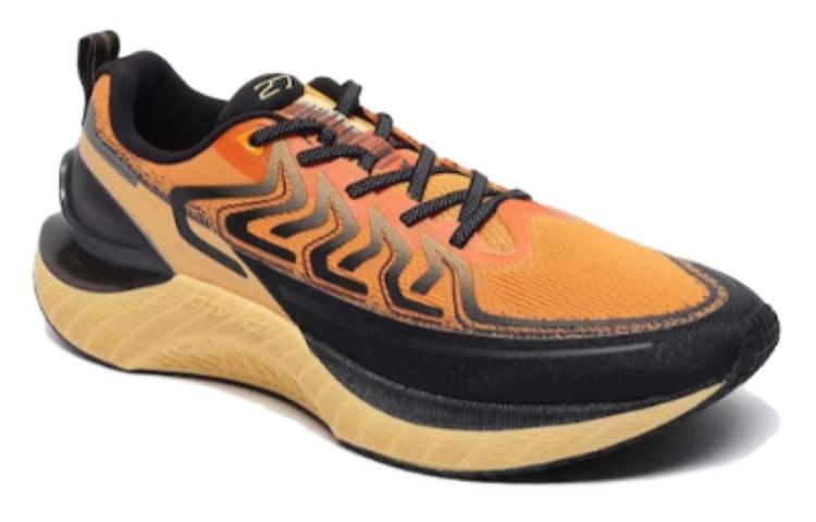 XTEP Comfortable Cushioning Slip Resistant Abrasion Resistant Low top Running Shoes Men’s Yellow Black