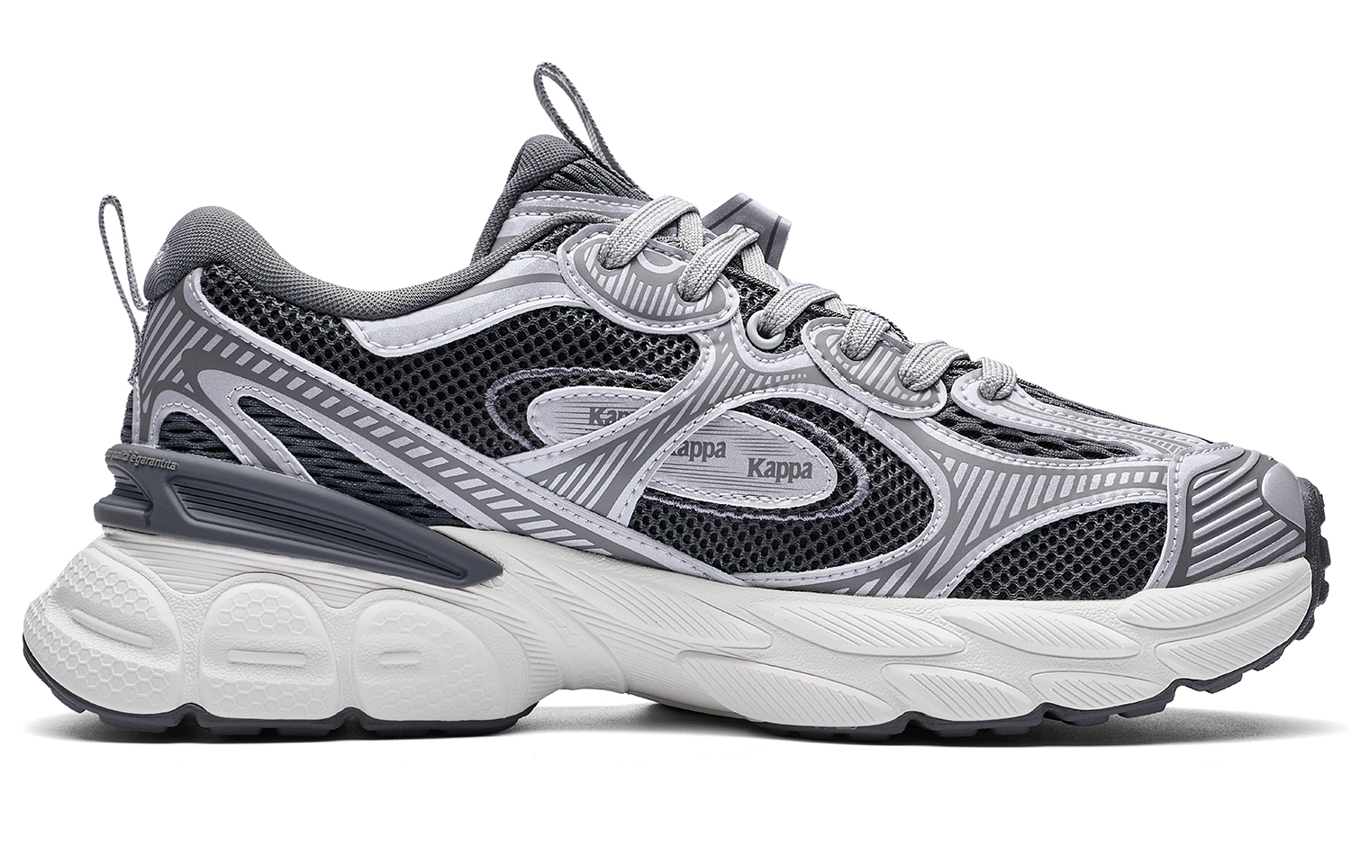 Kappa Slip Resistant Abrasion Resistant Low top Running Shoes Unisex Gray