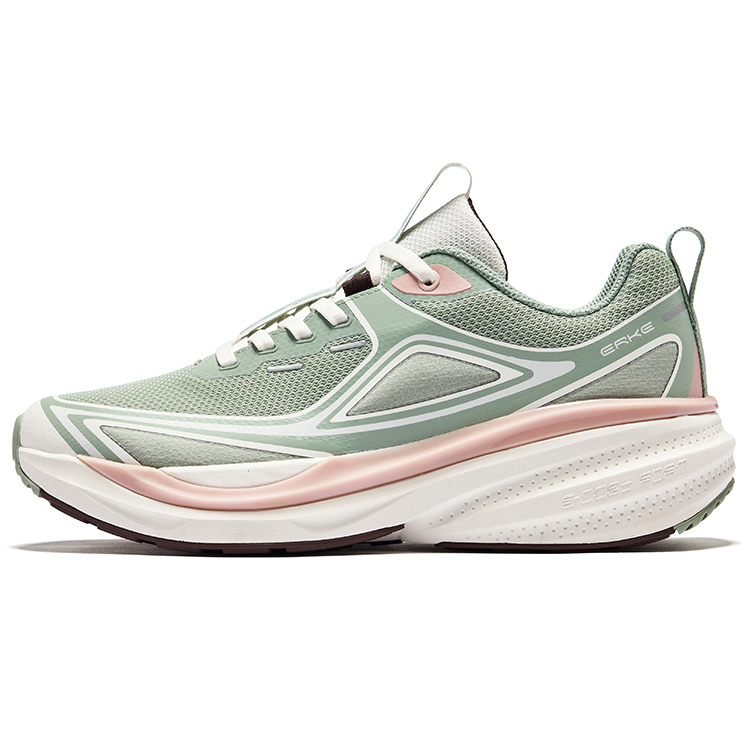 Erke Vertical Collection Slip Resistant And Breathable Support Low top Running Shoes Women’s Green White