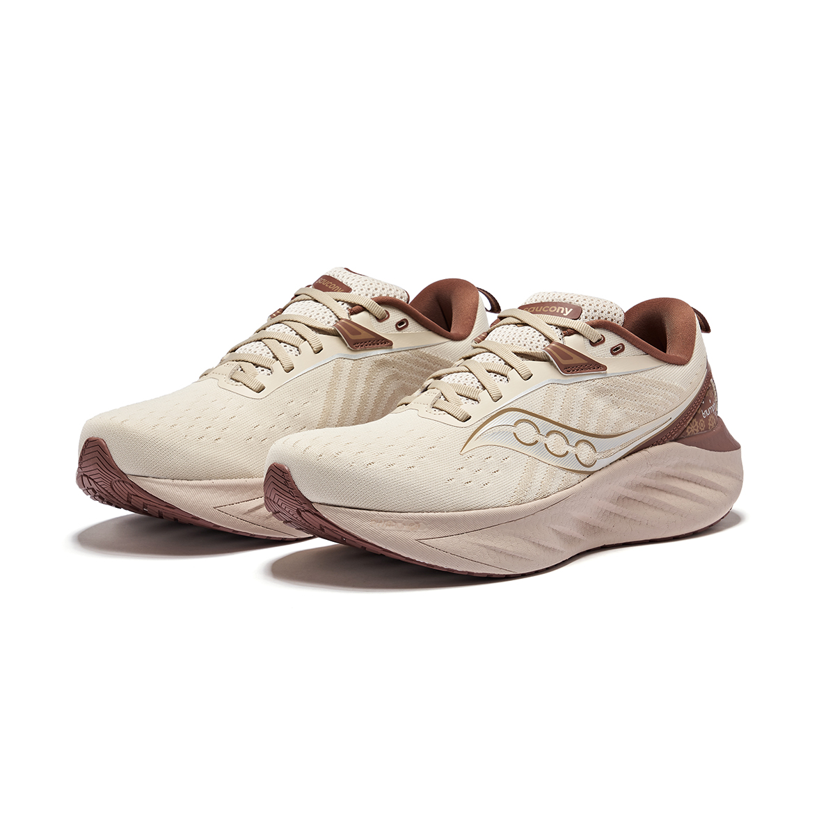 Saucony TRIUMPH Victory 22 Fabric Running Shoes Unisex Khaki Brown