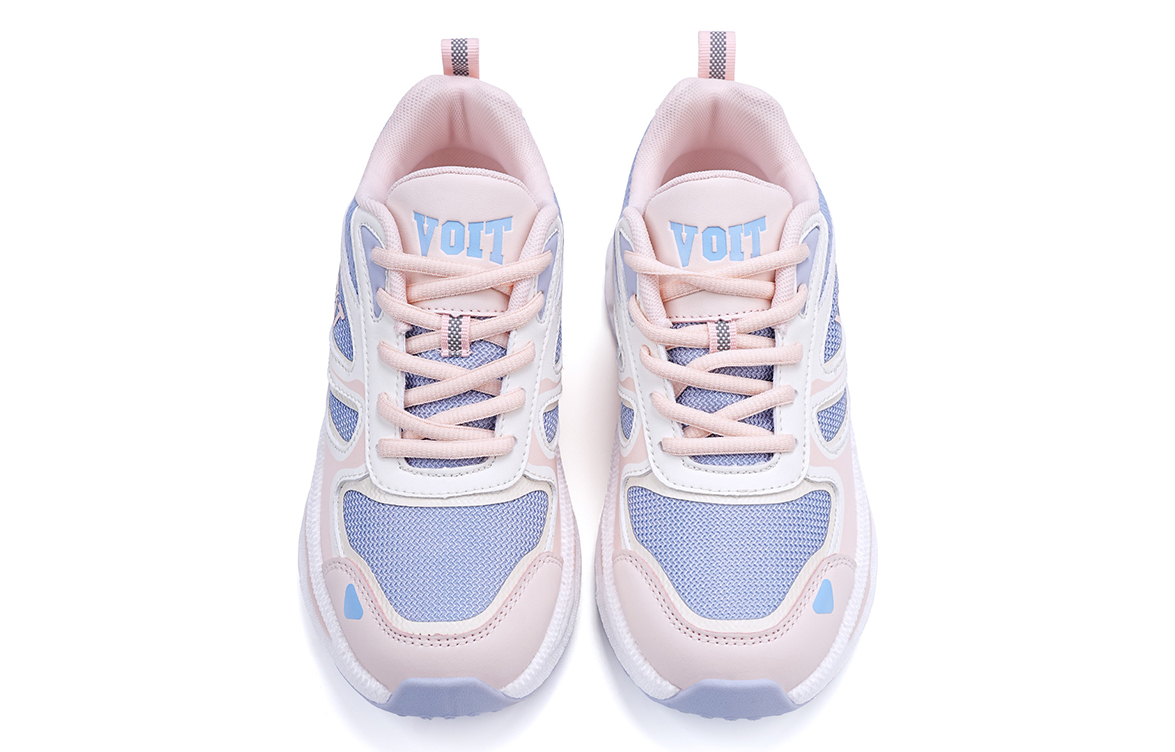 VOIT Cushioning Slip Resistant Breathable Low top Casual Sprint Running Shoes Women’s Pink Multicolor Blue