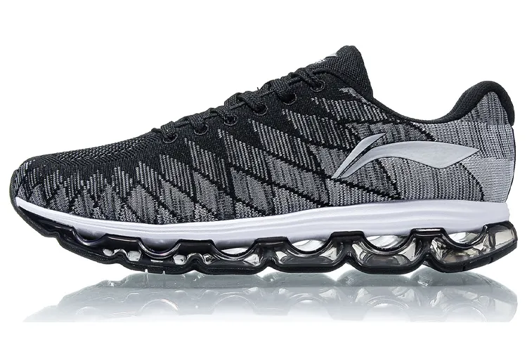 Li Ning Shadow 1.0 Cushioning Slip Resistant Breathable Low top Running Shoes Men's Black Gray