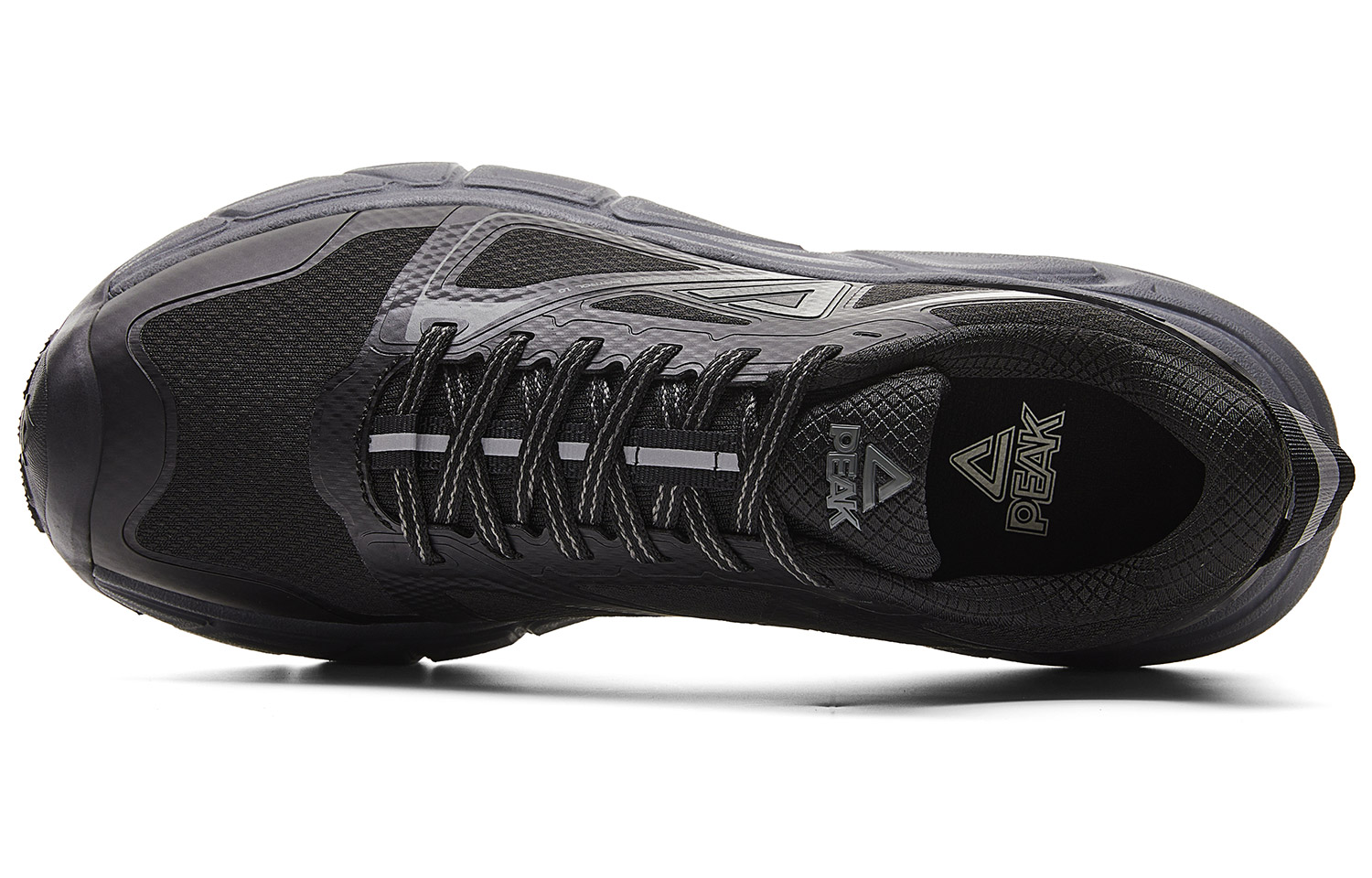 PEAK Cushioning Slip Resistant Rebound Low top Running Shoes Men’s Black Magnet Gray