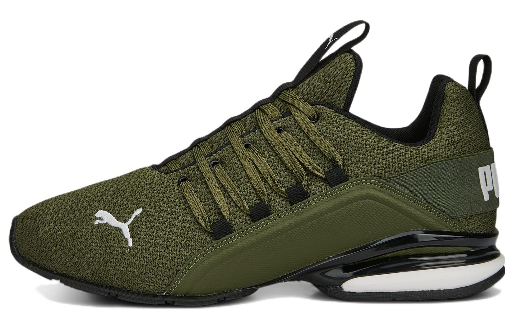 PUMA Axelion Refresh Slip Resistant Abrasion Resistant Low top Running Shoes Green