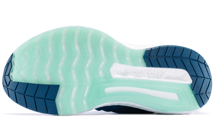 Женские кроссовки Saucony Hurricane 22 (светло-синие) — Светло-синий — фото 5