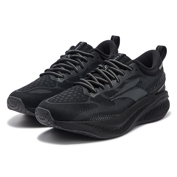 361° Slip Resistant And Breathable Low top Running Shoes Men’s Black Gray