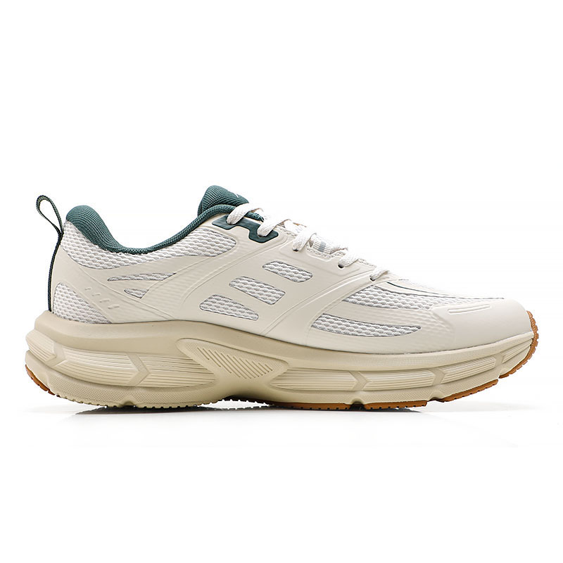 XTEP Cushioning Breathable Abrasion Resistant Low top Casual Running Shoes Men’s White Gray Green