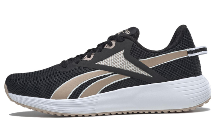 Reebok Lite Plus 3 Comfortable Fabric Abrasion Resistant Breathable Low top Running Shoes Women's Black Brown