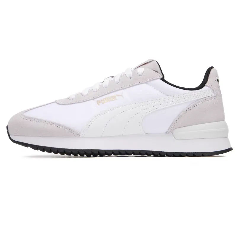 PUMA R78 Nylon Abrasion Resistant Low top Casual Shoes Unisex Gray White
