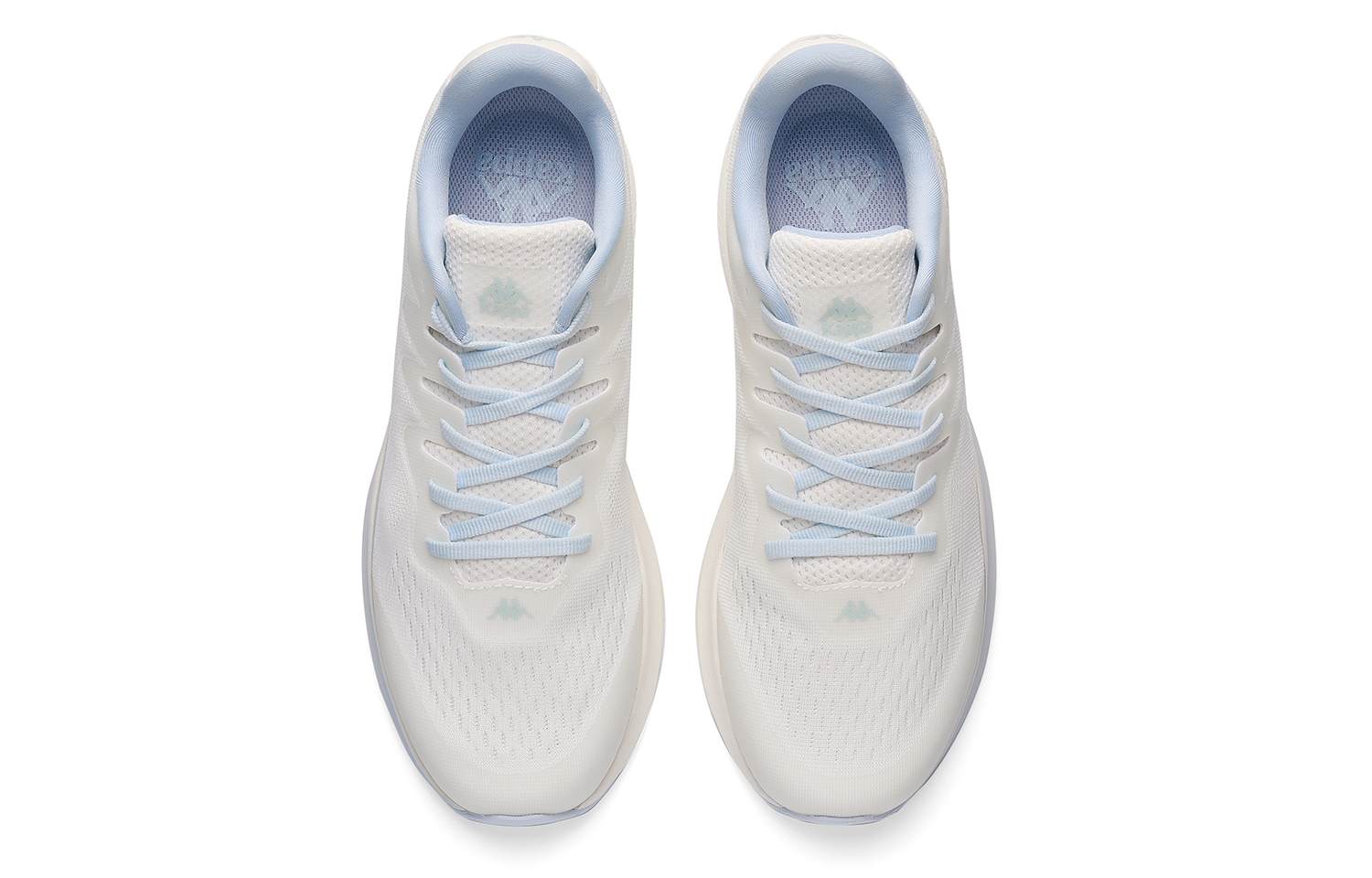 Kappa Cushioning Rebound Lightweight Breathable Slip Resistant Low top Running Shoes Unisex White Blue