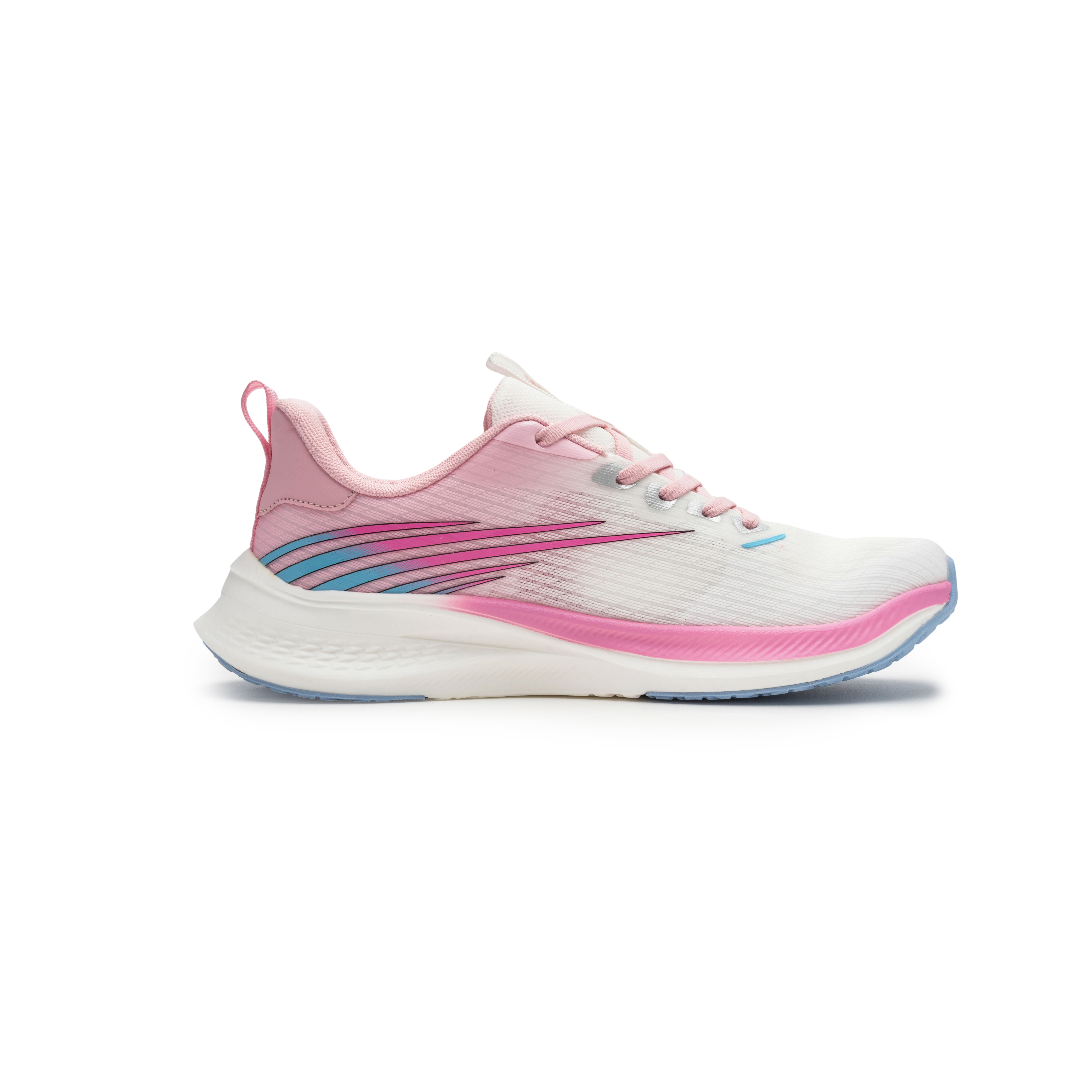 IWZI Slip Resistant Abrasion Resistant Low Top Running Shoes Unisex Blue Pink Mismatched Colorway