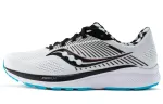 Saucony Guide 13 Cushioning Slip Resistant Abrasion Resistant Low top Running Shoes Men's White Black Wide Women's