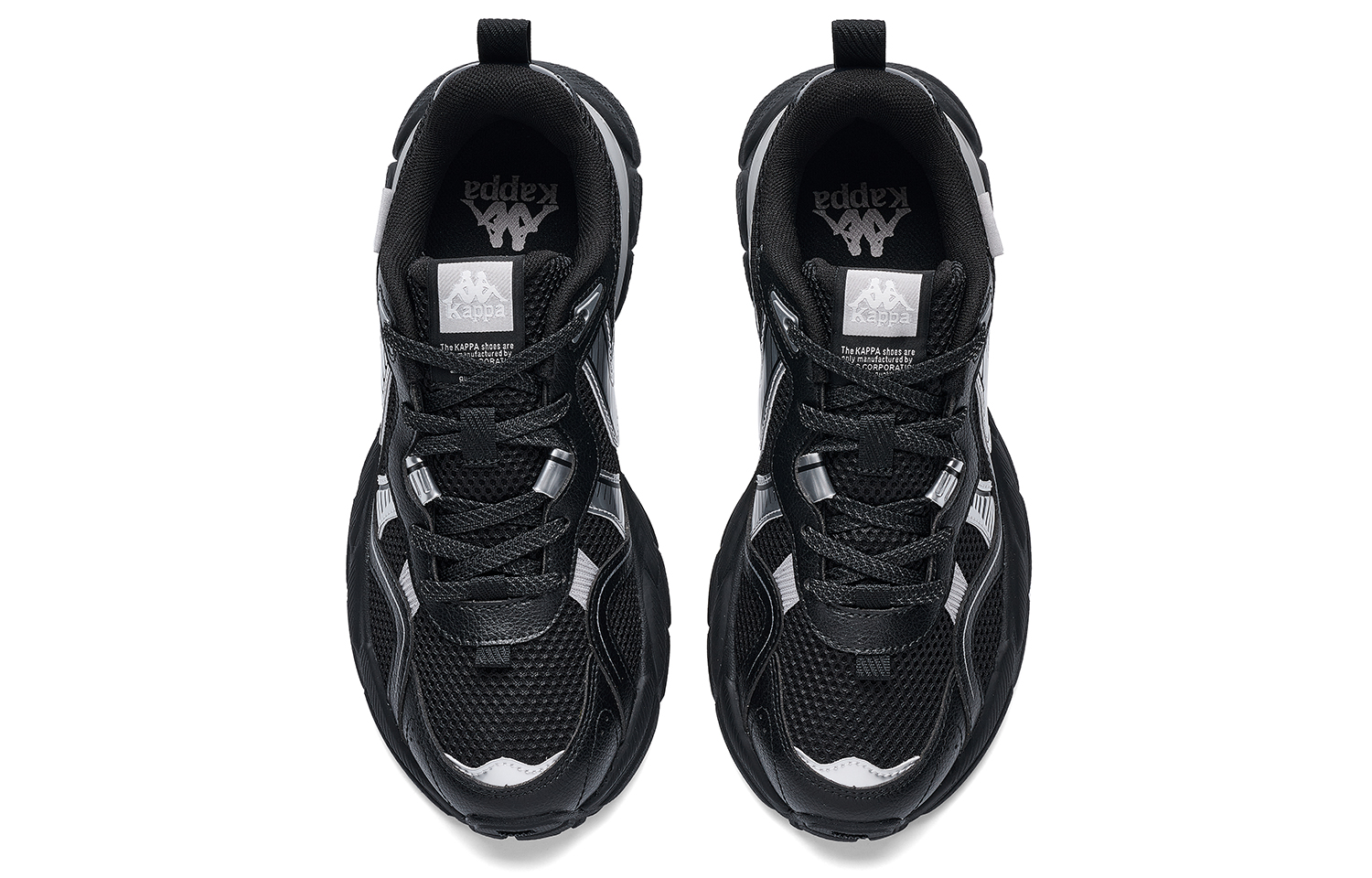 Kappa SERIES Cushioning Abrasion Resistant Balance Low top Running Shoes Unisex Black