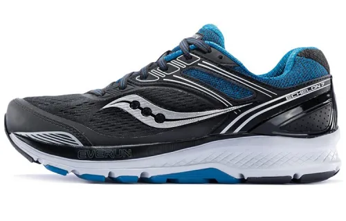 Saucony Echelon 7 Mesh Cushioning Slip Resistant Lightweight Low top Running Shoes Men's Black Blue