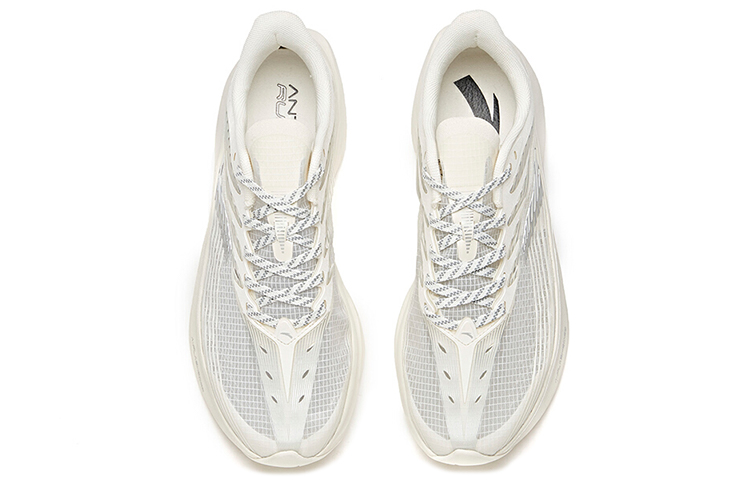 Anta Edge Comfortable Cushioning Slip Resistant Abrasion Resistant Breathable Low top Running Shoes Men’s White Silver
