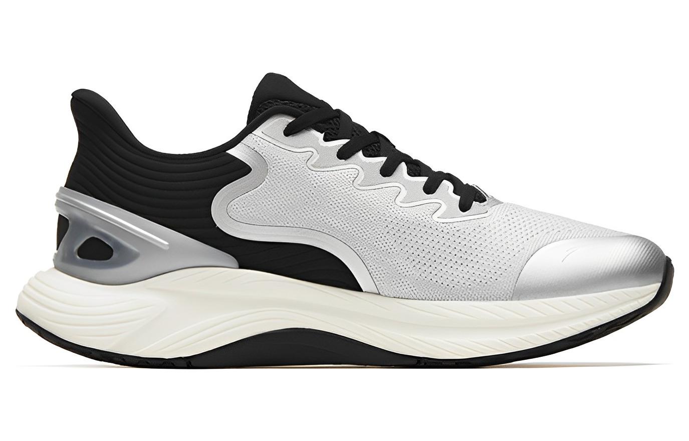 Anta Gen 3.0 Comfortable Slip Resistant Abrasion Resistant Low top Running Shoes Men’s Silver Black