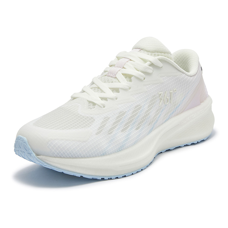 361° Sharp Sparkle Slip Resistant Abrasion Resistant Low top Casual Running Shoes Women’s White Pink Pearl