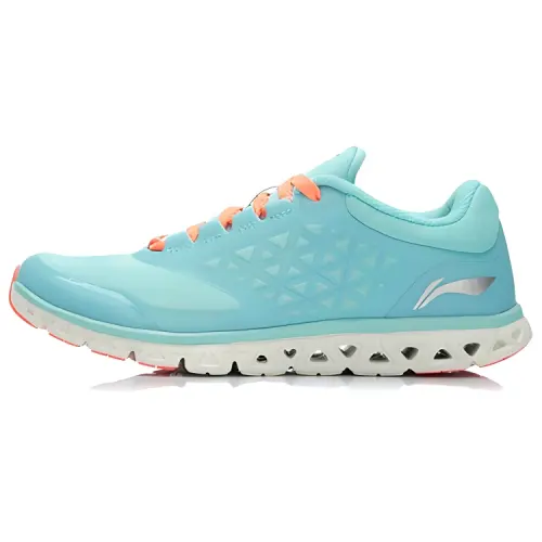 Li Ning Comfortable Abrasion Resistant Low top Running Shoes Women's Light Blue