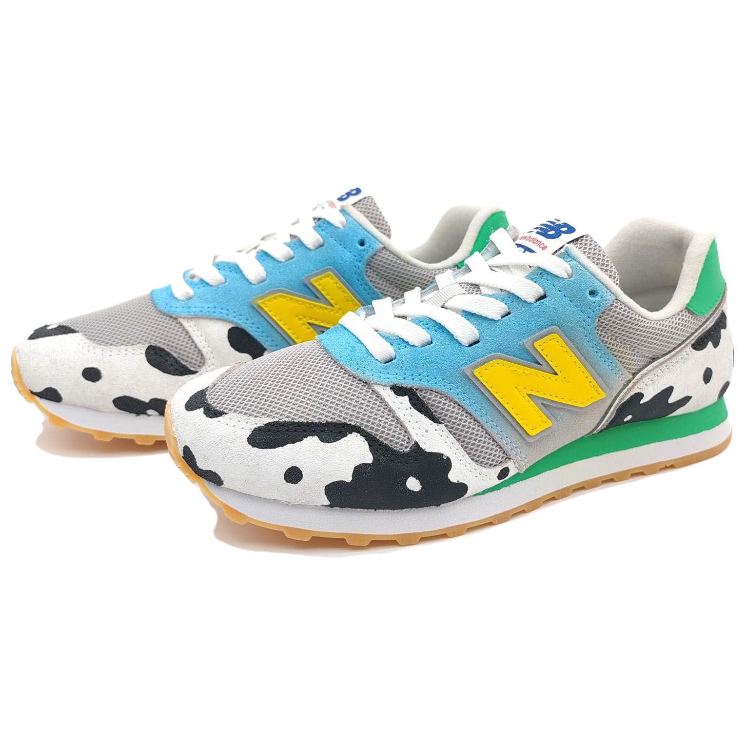 New Balance NB 373 Slip Resistant, Abrasion Resistant, Lightweight Low top Casual Running Shoes Unisex White Blue