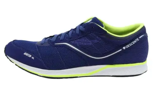 DESCENTE Cushioning, Wear Resistant Low top Marathon Running Shoes Men's Blue